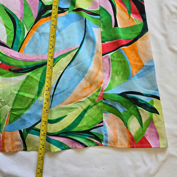 NICOLE MILLER Abstract Floral Maxi Tent Dress Small - Picture 10 of 10